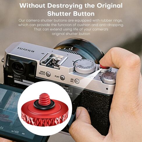 REYGEAK for Fujifilm Camera Shutter Button(4 Pack/Brass) Copper Soft Shutter Release Button,Camera Shutter Button Fits for Fuji Fujifilm X100 X100VI X-T5 X-T4 X-T3 Accessories in Kuwait