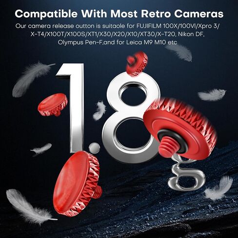 REYGEAK for Fujifilm Camera Shutter Button(4 Pack/Brass) Copper Soft Shutter Release Button,Camera Shutter Button Fits for Fuji Fujifilm X100 X100VI X-T5 X-T4 X-T3 Accessories in Kuwait