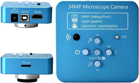 Full HD 34MP 2K 1080P HDMI USB Lab Industrial Microscope Camera with Remote Control in Kuwait
