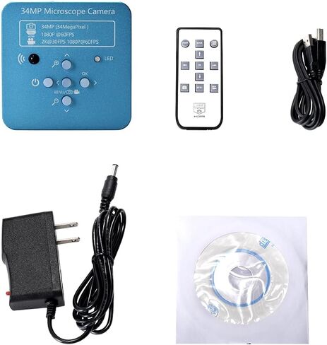 Full HD 34MP 2K 1080P HDMI USB Lab Industrial Microscope Camera with Remote Control in Kuwait