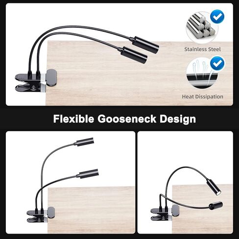 TOMLOV المجهر الرقمي معقوفة LED ملء الأضواء، 6 واط الألومنيوم الأضواء المساعدة مع التبديل عكس الضوء in Kuwait