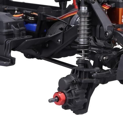 محاور سداسية من الألومنيوم RC من CrazyHobby بعجلات 12 مم، فواصل محول محرك سداسي لعجلة TRX4 1/10 RC، 4 عبوات (أحمر) in Saudi Arabia