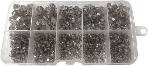 900 قطعة من الخرز الزجاجي الكريستالي الشفاف من Gocelyn، خرز كريستال رونديل، لوازم متنوعة، خرز فضفاض لصنع المجوهرات، نتائج الأساور والمعلقات (2 مم، 3 مم، 4 مم، 5 مم، 6 مم، 8 مم) in Kuwait