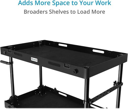PROAIM Victor Lite 48" Camera Production Cart for Film/Studio/Stage/DIT/Sound/Lighting. Foldable, 440lb Payload. Store & Carry Your Gear Safely. Quick Setup, Smooth Mobility, Foot Brakes in Saudi Arabia