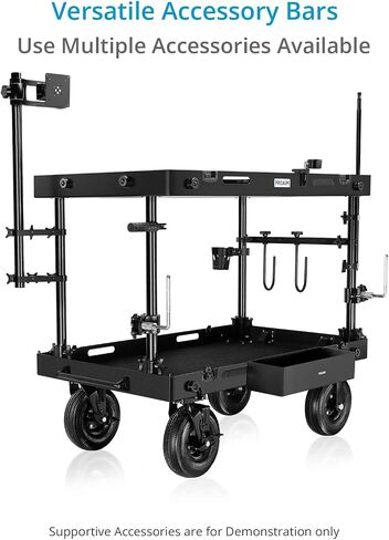 PROAIM Victor Lite 48" Camera Production Cart for Film/Studio/Stage/DIT/Sound/Lighting. Foldable, 440lb Payload. Store & Carry Your Gear Safely. Quick Setup, Smooth Mobility, Foot Brakes in Saudi Arabia