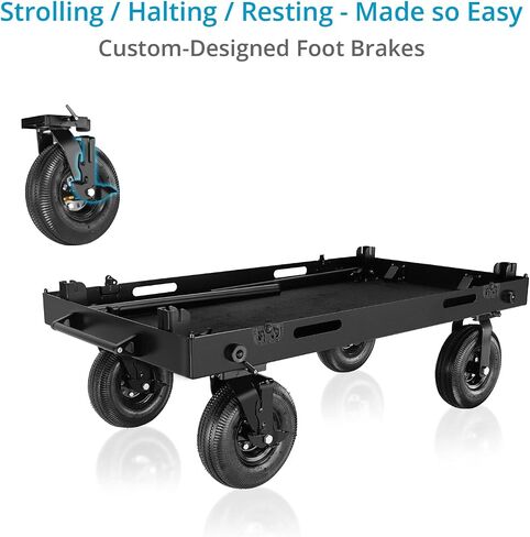 PROAIM Victor Lite 48" Camera Production Cart for Film/Studio/Stage/DIT/Sound/Lighting. Foldable, 440lb Payload. Store & Carry Your Gear Safely. Quick Setup, Smooth Mobility, Foot Brakes in Saudi Arabia