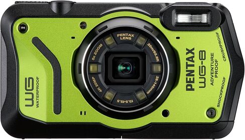 PENTAX WG-8 Green all-weather adventure camera, featuring outstanding waterproof, dustproof, shock-resistant performance, multi-application ring light for macro photography and webcam function in Saudi Arabia