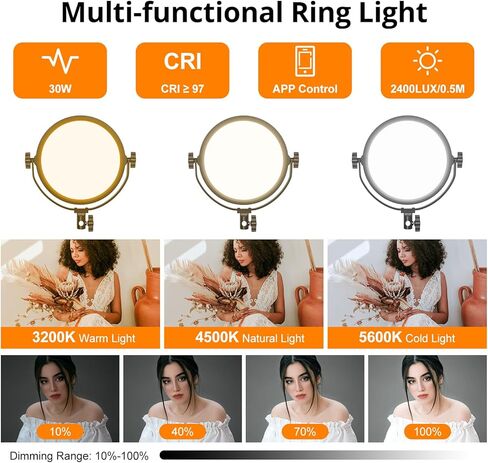 GVM 5-in-1 Overhead Camera Mount with Ring Light, Mobile Webcam Stand Floor with Adjustable Mic Boom Arm, Laptop Tablet Phone Stands and Tray, Streaming Accessories for Podcast Video Recording Game in Saudi Arabia