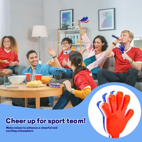 ZCYSRLQIN 12 Pcs Gold,Silver,Black Hand Clappers 7.5 Inch Clappers Noisemakers Noise Makers Party Favors Plastic Clapper Sporting Events Cheers Ball Dance Basketball Football Noisemakers in Kuwait