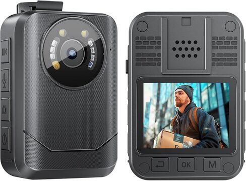 H9 1440P 128GB Body Worn Camera with 140° Wide-Angle Lens, 4100mAh High-Capacity Battery, Advanced Night Vision Ideal for Diverse Outdoor Activities, Sports, Travel, and Law Enforcement in Saudi Arabia