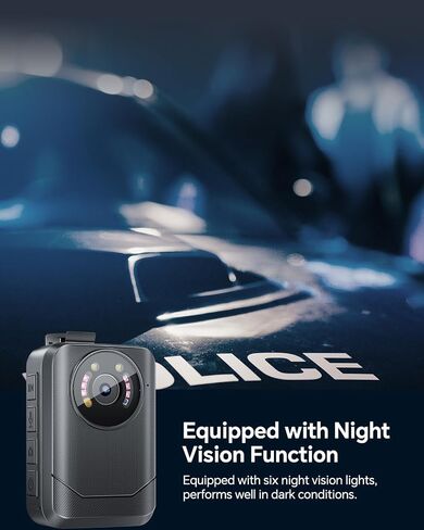H9 1440P 128GB Body Worn Camera with 140° Wide-Angle Lens, 4100mAh High-Capacity Battery, Advanced Night Vision Ideal for Diverse Outdoor Activities, Sports, Travel, and Law Enforcement in Saudi Arabia