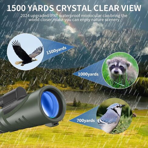 2024 New 80x90 HD High Powered Monocular Telescope with Smartphone Adapter and Tripod,Monoculars for Adults,BAK-4 Prism and Clear View,Monocular for Birdwatching in Saudi Arabia