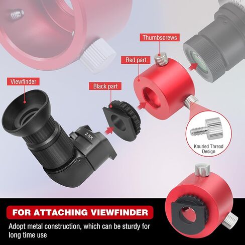 معين منظر مع حامل نطاق قطبي معدني مع 6 محولات تركيب - تكبير 1x-2.5X عارض زاوية يمنى للنطاقات القطبية والكاميرات in Kuwait