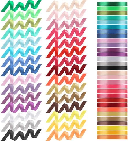Value Satin Ribbon Pack 30 Color 750 Yard Total, Tomorotec 3/8 inch 25 Yard Each Silk Satin Rolls for Gift Package Wrapping Bows Crafts Gifts Party Wedding in Saudi Arabia