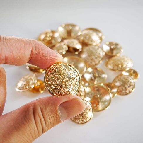 30 قطعة من الأزرار المعدنية، 3 مقاسات 15 ملم / 0.59 بوصة، 20 ملم / 0.79 بوصة، 25 ملم / 1 بوصة أزرار خياطة معدنية ممتازة مع شكل دائري لديكورات الحرف اليدوية، بدلة قميص، لون أسود in Kuwait