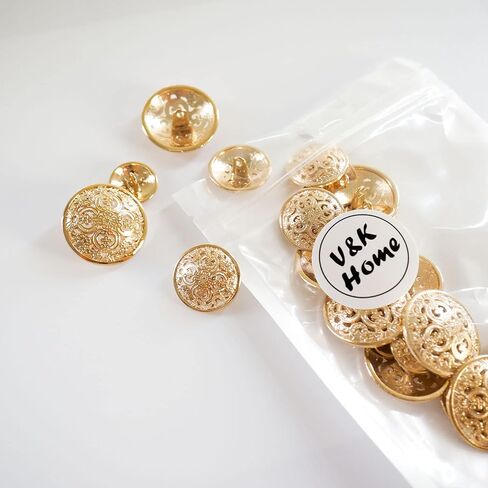 30 قطعة من الأزرار المعدنية، 3 مقاسات 15 ملم / 0.59 بوصة، 20 ملم / 0.79 بوصة، 25 ملم / 1 بوصة أزرار خياطة معدنية ممتازة مع شكل دائري لديكورات الحرف اليدوية، بدلة قميص، لون أسود in Kuwait