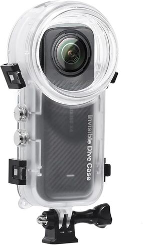 حافظة غوص غير مرئية Insta 360 X4 لـ Insta360 X4 حافظة مضادة للماء للتصوير الفوتوغرافي تحت الماء وغطاء واقٍ بعمق مع دعامة، مقاومة للماء حتى 50 مترًا (164 قدمًا) in Kuwait