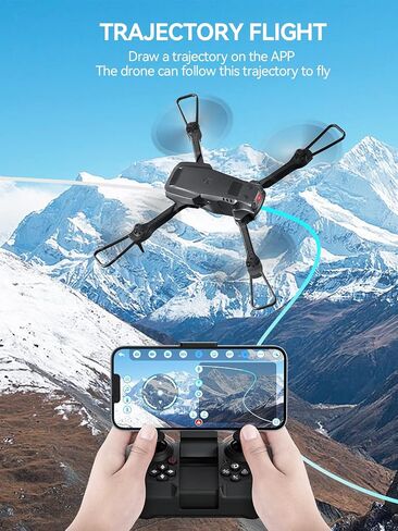 Drones with Camera for Adults 4K- S60 Foldable FPV RC Quadcopter with App Control - Obstacle Avoidance, Waypoint Fly, Altitude Hold, Roll Mode, Headless Mode, 2 Batteries in Saudi Arabia