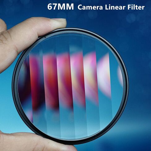 Camera Linear Filter, 77MM Prism Film Special Effects Glass Repeater Lens Repeat Multiple Images Photography Accessories for DSLR Cinematice Video and Photo, Filter Pouch Included in Saudi Arabia