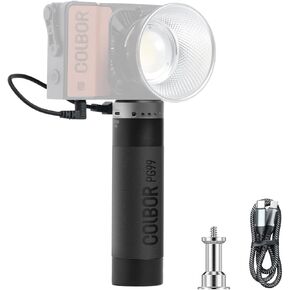 COLBOR Grip Battery, PG99 98Wh 6600mAh Power Handgrip Support 14.8V D-Tap in/Out for W60 W100 Series Lights and 100W USBC Output for Other Electronic Devices, Battery-Handle-Grip-Dtap-Typec