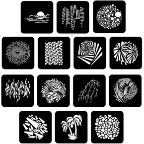 14 Pcs GOBO Kit, Metal Plate Works with FS-100SLENS 100SLENS-SE Optical Snoot to Create Different Lighting Effects Projection Photography Spotlight Attachment