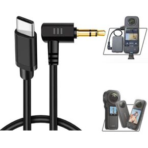 Audio Adapter Cable for Insta360 ONE RS 1-Inch 360 Edition,Type-C to 3.5mm