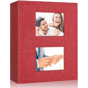 MSTONAL Black Linen 4x6 Photo Album, 200 Pockets, Slip-in Design, Protects Photos in Kuwait