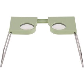 Pocket Stereoscope 4X Lightweight Wearable Microscope with 2 Lenses Change Distance from 55mm to 75mm, Essential Tool for Examiners, Surveyors, Engineers & Architects