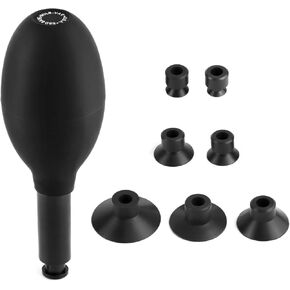 QWORK 8-in-1 Lens Sucker Kit | Interchangeable Anti-Static, ESD Conductive Silicone Suction Cup Set for Lens Repair and Cleaning, Watches & Electronics | Precision Cleaner Tool