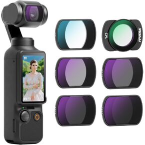 مجموعة مرشح FPVERA المغناطيسي ND لجيب DJI OSMO 3، 6 عبوات ND8، ND16، ND32، ND64، مرشح عدسة كاميرا مستقطبة للأشعة فوق البنفسجية CPL مع إطار من سبائك الألومنيوم وزجاج بصري HD AGC مطلي بـ 32 طبقة in Kuwait