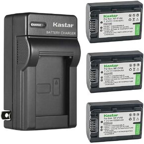 بطارية Kastar قطعة واحدة وشاحن حائط تيار متردد بديل لسوني HDR-PJ380، HDR-PJ390، HDR-PJ420، HDR-PJ50، HDR-PJ510، HDR-PJ540، HDR-PJ580، HDR-PJ650، HDR-PJ670، HDR-PJ710، HDR-PJ740، HDR-PJ760 in Kuwait