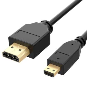 Synergy Digital Camera HDMI Cable, Compatible with Canon EOS R50 Mirrorless Digital Camera, 5 Ft. High Definition Micro HDMI (Type D) to HDMI (Type A) HDMI Cable