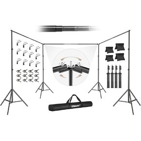 Emart Backdrop Stand, 30x7ft(WxH) Large Adjustable Backdrop Stand for Paties,Wedding, with 308° Angle Rotatable Connector, Photography Photo Back Drop Stand, Pipe and Drape Backdrop Support Stand