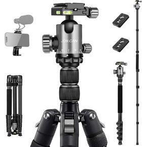 JOILCAN Tripod for Camera, 81" Camera Tripod Stand, 83 inches DSLR Tripods & Monopods, Heavy Duty Travel Tripod for Binoculars Laser Level Spotting Scope Telescope, Professional Complete Tripod Units