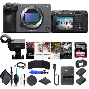 Sony FX3 Full-Frame Cinema Camera Body Only ILME-FX3, 128GB Memory Card, Corel Photo Software, NP-FZ100 Battery, Case, Deluxe Cleaning Set, HDMI Cable, Memory Card Wallet, and More
