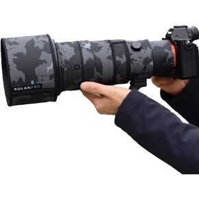 Rolanpro Camouflage Rain Cover Waterproof Lens Cover for Sigma 500mm F5.6 DG DN OS Sports E Mount Lens Protective Sleeve Lens Rain Coat-#18 Dark Black