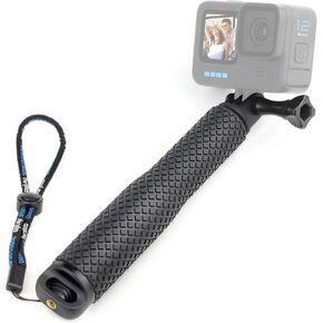 SOONSUN 23'' Aluminum Waterproof Extension Monopod Pole Selfie Stick for GoPro Hero 12 11 10 9 8 7 6 5 4, Max, Mini, Fusion, Session, Insta360 X2 X3, GO3, Osmo Action 3 4, AKASO camera