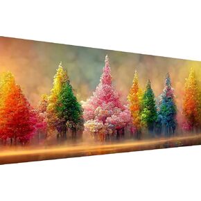 YALKIN 5D Colorful Diamond Painting Kits for Adults, DIY Full Round Drill Large Diamond Art Kits Crystal Rhinestion Arts and Crafts, Gem Arts Paints with Diamond Home Wall Decor 27.5 X15.7inch
