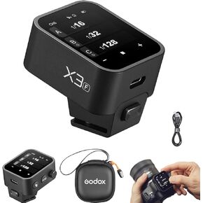 Godox X3F TTL Wireless Flash Trigger,Touch Screen Flash Transmitter for FUJI Cameras,Built-in Battery(Godox X2T-F/Xpro-F/XProII-F Upgrade Version)