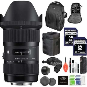 عدسة سيجما 18-35 ملم f/1.8 DC HSM Art لكاميرا Canon EF مع ملحقات متقدمة وحزمة سفر | ضمان سيجما ممتد لمدة 3 سنوات | 210101 | عدسة سيجما 18-35 ملم كانون EF in Kuwait