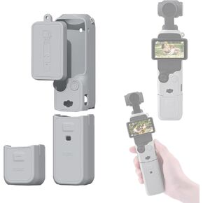 CAPART Silicone Protective Sleeve for DJI OSMO Pocket 3 Creator Combo, Scratch-Proof Protective Cover Skin of Body | Screen | 1/4" Thread Handle | Battery Handle (Black)