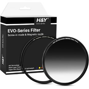 H&Y EVO Series 67mm Balancer GND16 4 Stop Lens Filter Balancer Graduated Neutral Density Filter Screw in and Magnetic Lens Filter 2 in 1 with Magnetic Adapter Ring