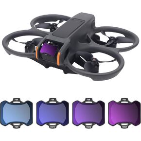 Avata 2 NDPL Lens Filter Set, Multi-Coated ND Filter Camera Lens for DJI Avata 2 FPV Drone Accessories (4 Pack(ND8PL ND16PL ND32PL ND64PL))