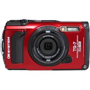 OM System Tough TG-7 Underwater Camera (Red) (Renewed)