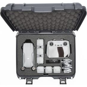Nanuk 920 Waterproof Hard Case with Custom Foam Insert for DJI Air 3 Fly More Combo - Graphite