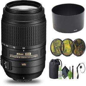 نيكون - AF-S DX NIKKOR 55-300mm f/4.5-5.6G ED VR مجموعة عدسات تكبير تليفوتوغرافي in Kuwait