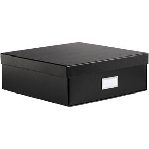 Oxford Keepsake Box, Protective Storage Box, Home and Office Organizer, Photo Storage Box, Souvenir Organizer, Medium, 12" x 12" x 4 1/4" (41788)