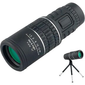 Monocular Telescope, 12X60 Monoculars for Adults High Powered with Smartphone Adapter & Tripod, BAK-4 Prism & FMC Lens Suitable for Bird Watching, Hiking, Travel, Wildlife