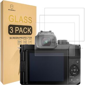 Mr.Shield Screen Protector compatible with Panasonic Lumix G100D / Lumix G100 [Tempered Glass] [3-PACK] [Japan Glass with 9H Hardness]