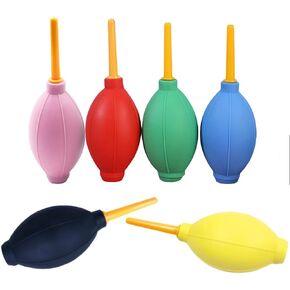 6 Pcs Silicone Air Blower Blowing Ink Air Blower for Card Making Dispersing Blowing Dust Removal Ash Removal Gas Blowing Hand Held Cleaning Tools for Cameras,Watch, Cell Phone, Lenses Cleaning